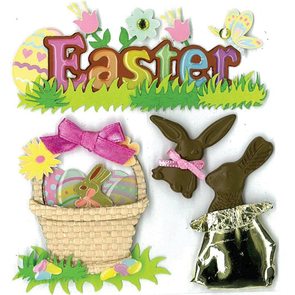 Jolee's Boutique Easter Chocolate Bunnies Dimensional Stickers