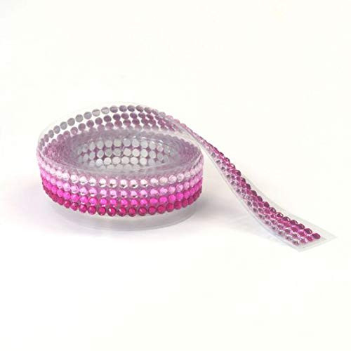 Hunkydory Diamond Sparkles Pretty Pinks Self-adhesive Gemstone Roll (1 meter of Connected 3mm gems)- Gem235