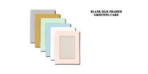 Framed Silk Window Greeting Card GOLD NOTE