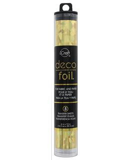 Deco Foil Foil Sheets for Paper & Fabric - 5 Transfer Sheets - by Thermoweb- Gold Shattered Glass