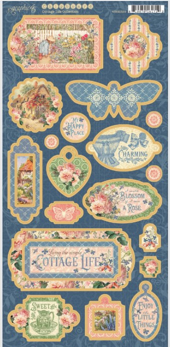 Graphic 45 Cottage Life Collection- Chipboard 6X12