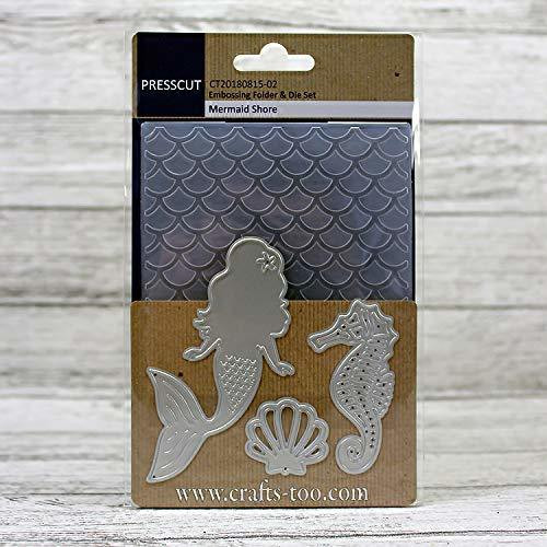 Presscut Embossing Folder & Die Set - Mermaid Shore - CT20180815-02