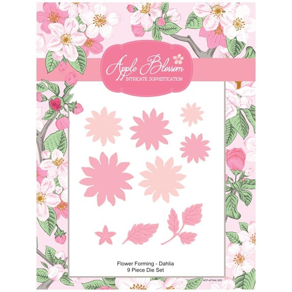 Apple Blossom Die Set Flower Forming- Dahlia- 9 Piece Die Set