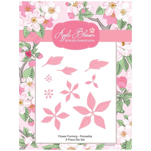 Apple Blossom Die Set Flower Forming- Poinsettia- 9 Piece Die Set