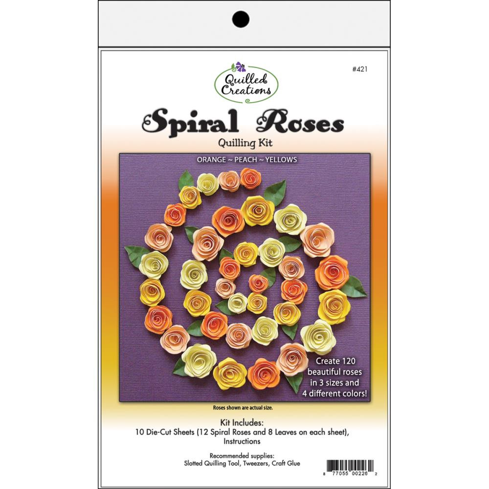 Quilled Creations Spiral Roses 10 Die-Cut Sheets Roses and Leaves