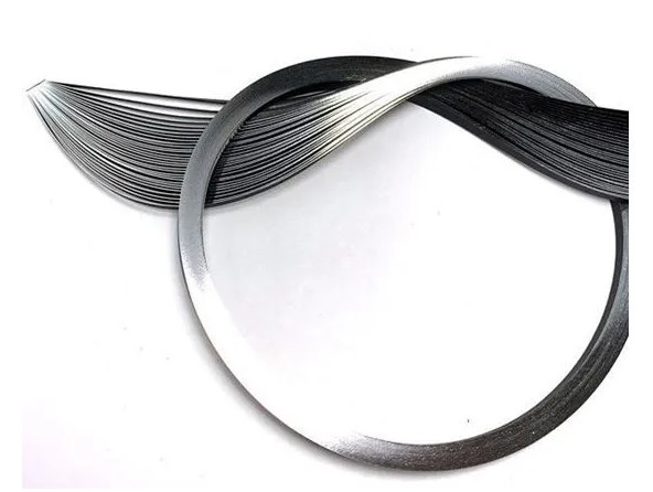 Quilled Creations 1/8" Gilded Quilling Paper - 30 Silver Edge on Black Quilling Paper