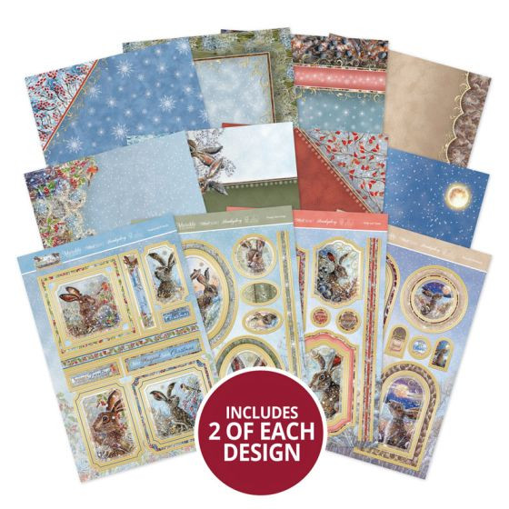 Hunkydory Crafts Meadow Hares of Wintertime Luxury Topper Collection MEADOW101