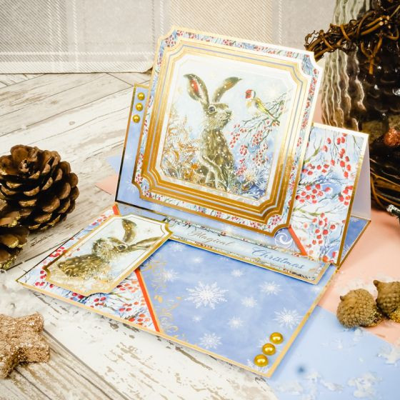 Hunkydory Crafts Meadow Hares of Wintertime Luxury Topper Collection MEADOW101