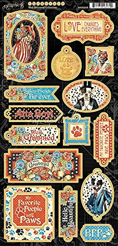 Graphic 45 Well Groomed Chipboard