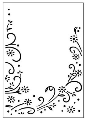 mpress Embossing Folder- Daisy Flourish 4x6