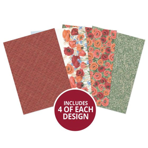 Hunkydory Crafts- Perfect Poppies Printed Parchment- PERPOP108