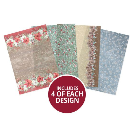 Hunkydory Crafts- Forever Florals Deck the Halls Printed Parchment- FFDECK108