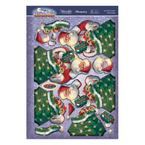 Hunkydory Crafts Christmas Wishes Deco-Large Topper Set- Love from Santa CWDEC909