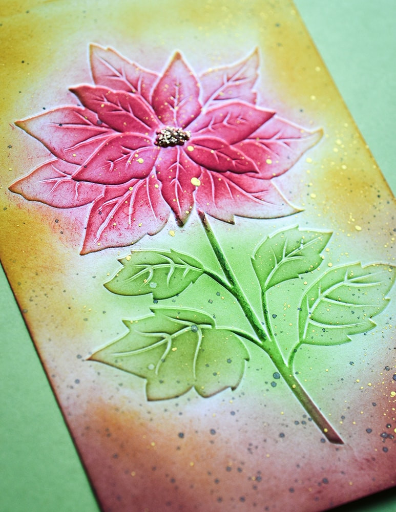 Memory Box- Open Studio- 3D Embossing Folder- Magnificent Poinsettia