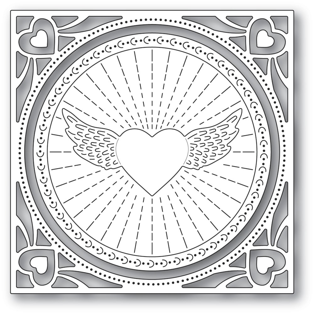 Memory Box Winged Heart Frame 94372 Cutting Die 100% Steel