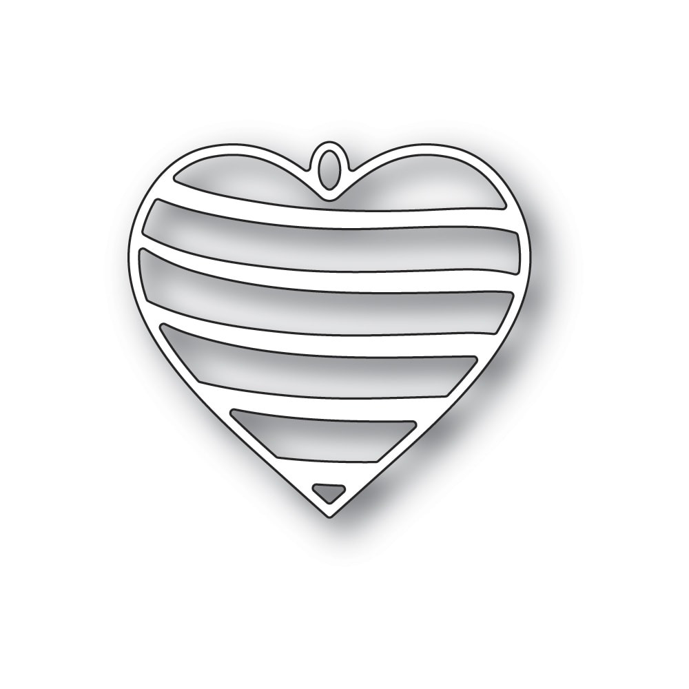 Memory Box Banded Heart Locket 94367 Cutting Die 100% Steel