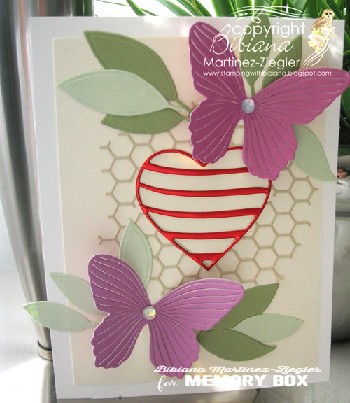 Memory Box Banded Heart Locket 94367 Cutting Die 100% Steel