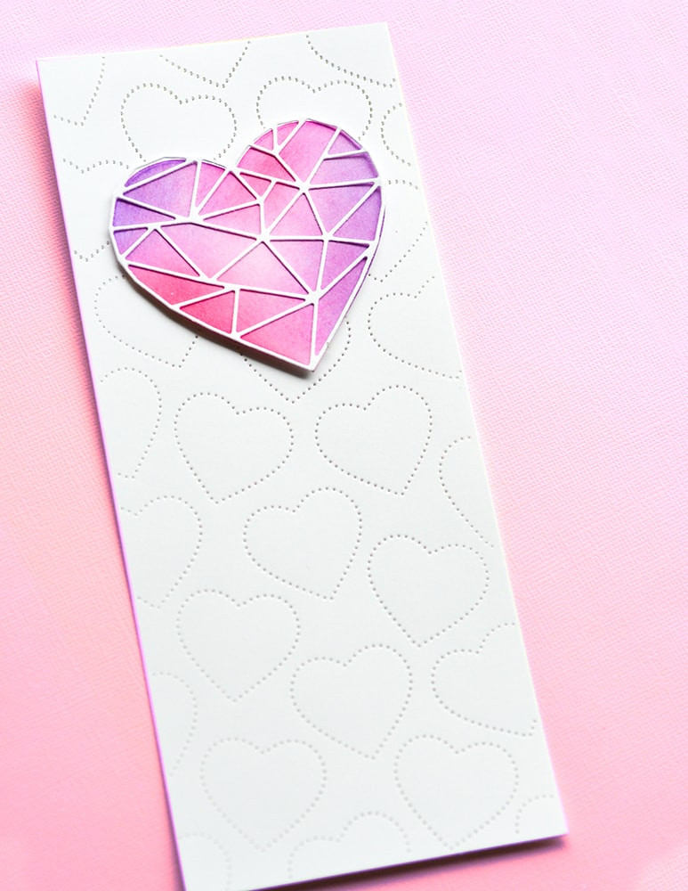 Memory Box Slim Pinpoint Heart Plate 94550 Cutting Die 100% Steel