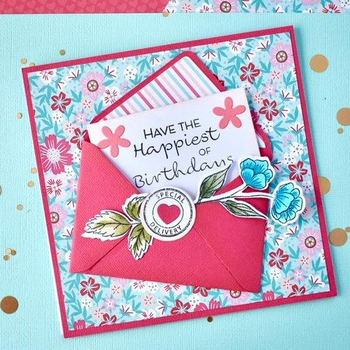 Craft Stash & Co by Katie Skilton- Sent with Love- 8x8 Paper Pack- Ditsy Print