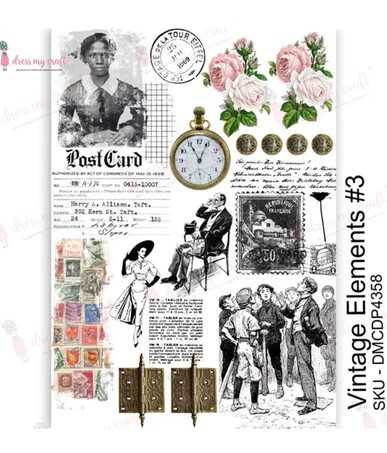 Dress My Craft Transfer Me- Vintage Elements #3