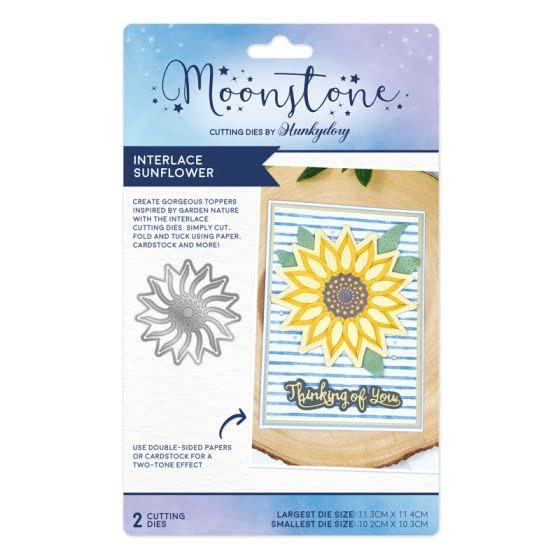 Hunkydory Crafts Moonstone Interlace Sunflower Dies MSTONE631