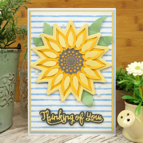 Hunkydory Crafts Moonstone Interlace Sunflower Dies MSTONE631