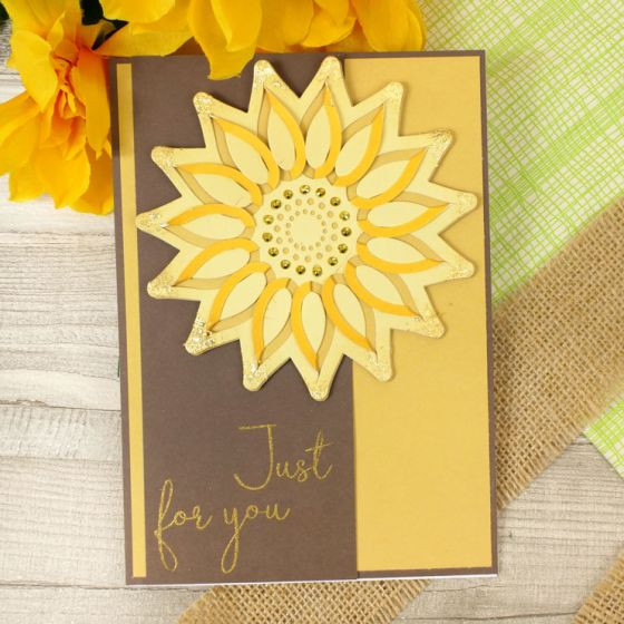 Hunkydory Crafts Moonstone Interlace Sunflower Dies MSTONE631