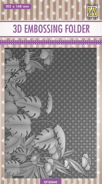 Nellie's Choice 3D Embossing Folder - Monstera Deliciosa