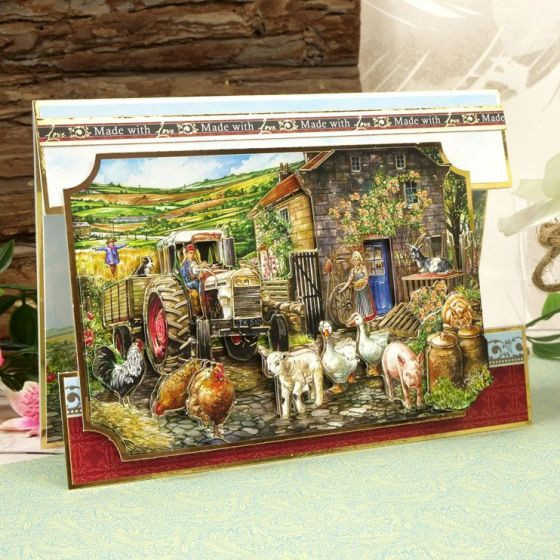 HunkyDory Crafts Spring is in The Air Deco-Large Topper Set- On The Farm SPRINGDEC909