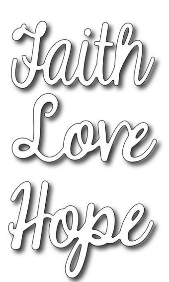 Frantic Stamper Faith Words #4 Cutting Dies (set of 3 dies)