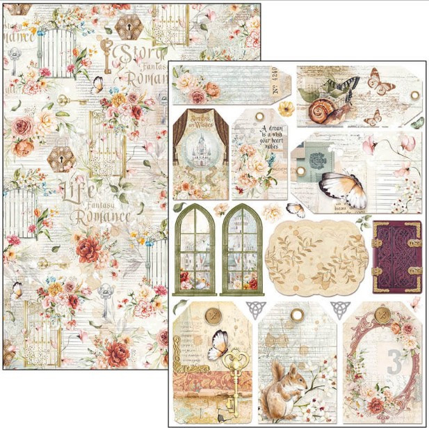 Ciao Bella A4 Creative Pad- 9 Double-sided papers- Reign of Grace