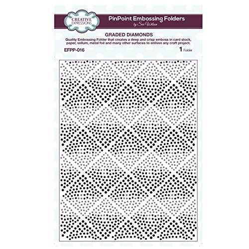 Creative Expressions Embossing Folder- Graded Diamonds