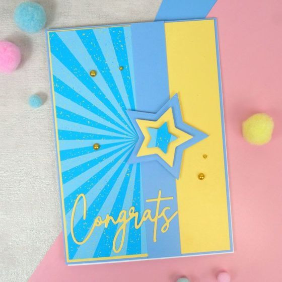 Hunkydory Crafts Duo Design Paper Pack- Color Kaleidoscope & Sensational Starbursts