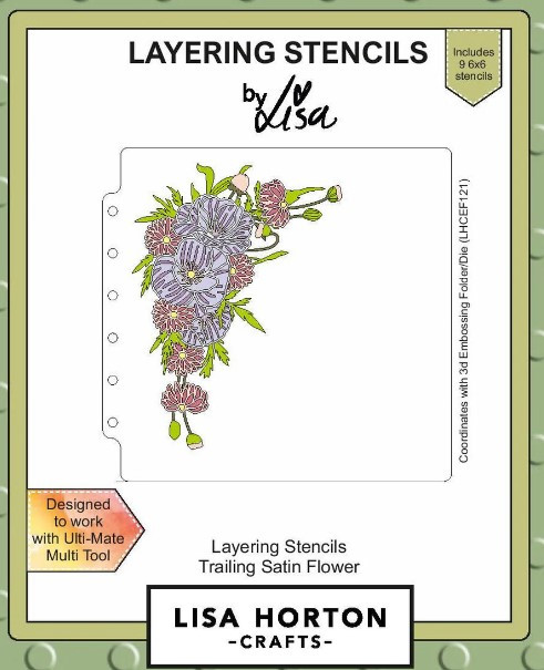 Lisa Horton Crafts- Layering Stencils- Trailing Satin Stencil