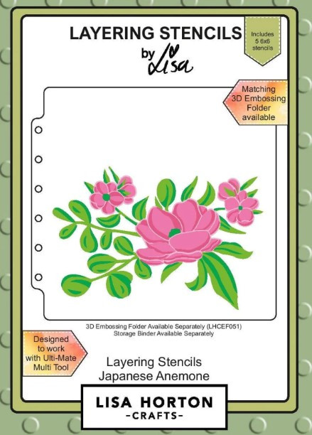 Lisa Horton Crafts- Layering Stencils- Japanese Anemone