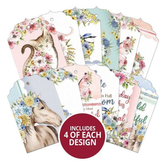 Hunkydory Crafts - Wildlife Blossoms - Tag Pad - 300gsm - 48 Sheets
