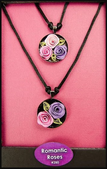 Quilled Creations- Romantic Roses Necklace Quilling Kit #280