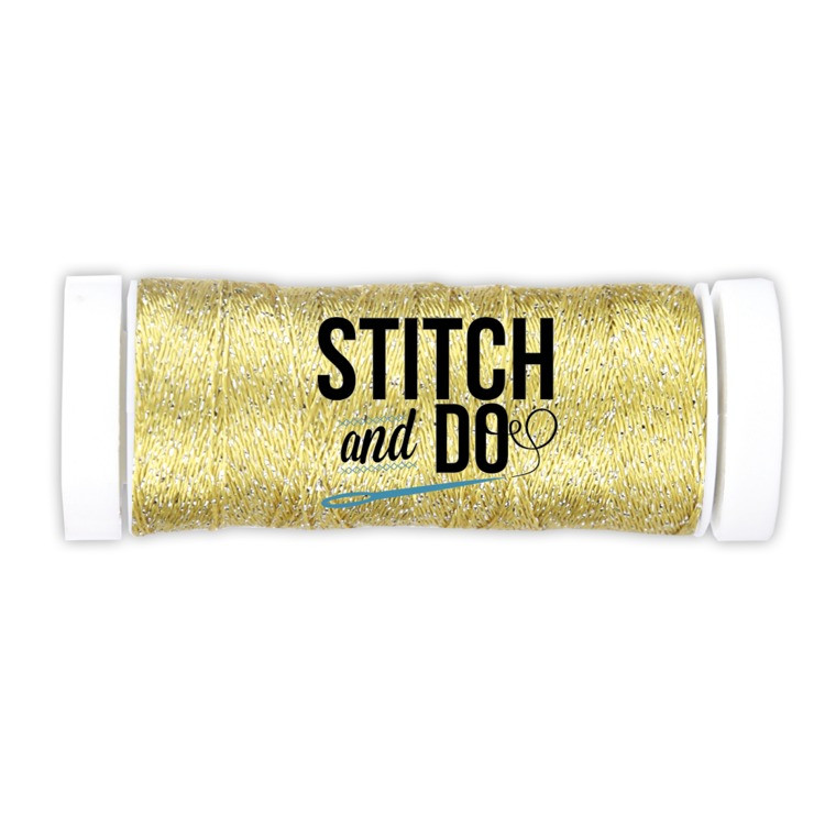 Stitch and Do Embroidery Sparkles Thread 120 m Roll- Yellow Gold SDCDS03