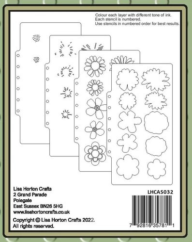 Lisa Horton Crafts- Layering Stencils- Flower Blooms