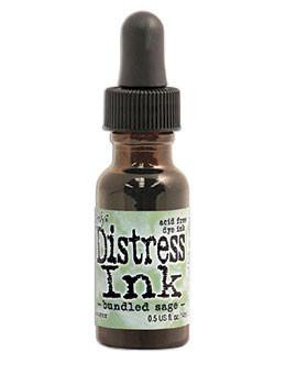 Ranger- Tim Holtz- Distress Ink Re-inker 0.5 fl oz- Bundled Sage