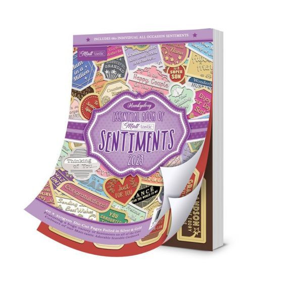 Hunkydory Crafts Essential Book of 2023 Sentiments Matt-tastic - 40 Sheets / 660 Sentiments - EBK136