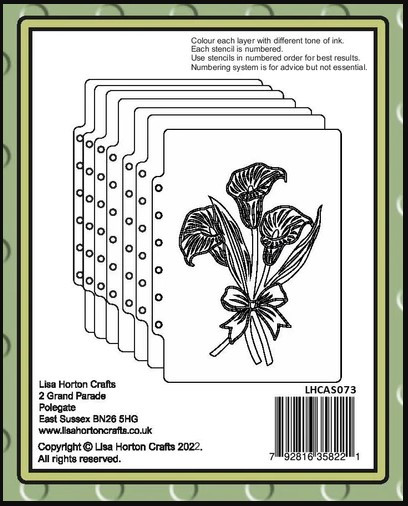 Lisa Horton Crafts- Layering Stencils- Calla Lily