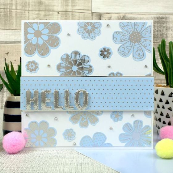 Hunkydory Crafts Stickables Die-Cut Self-Adhesive Foiled Flowers - Pretty Pastels