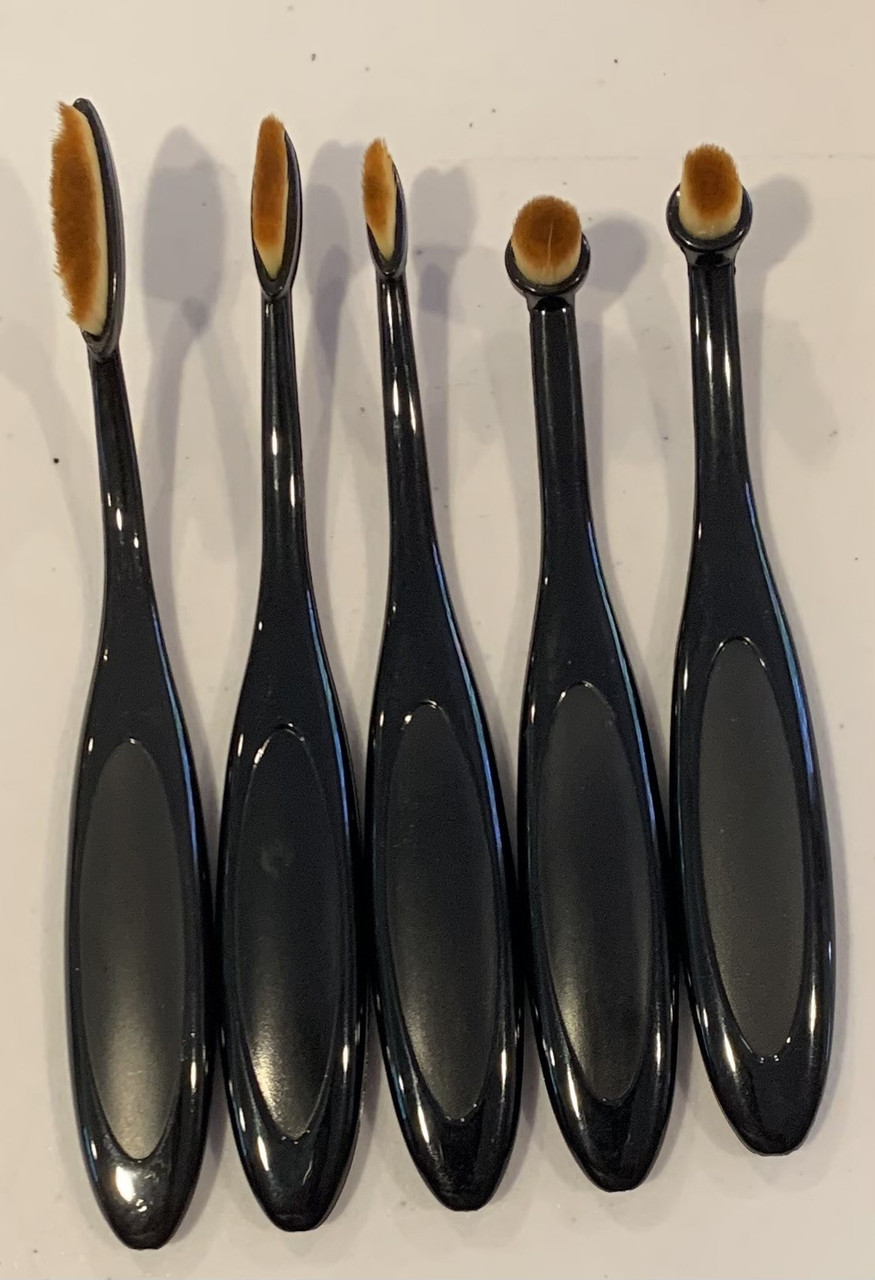Blender Brush Set - 10 sizes Black Handles