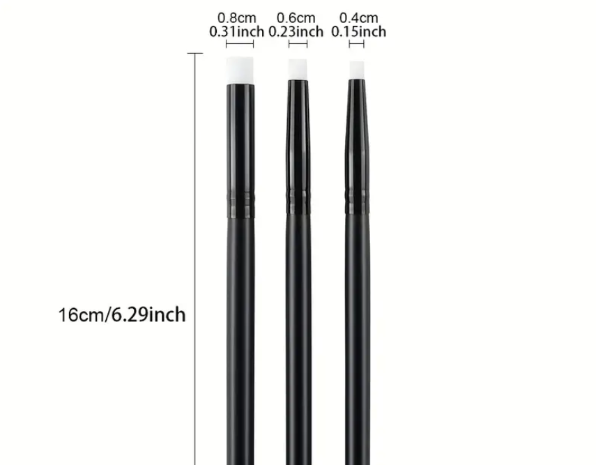 Flat Blender Brush Set - 3 Small Brushes - Great for Details!