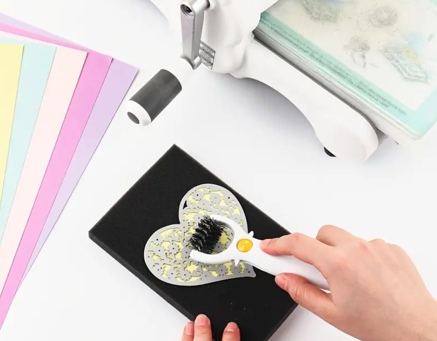 TeLong Die Brush with Pad. Piercer, Scraper, Brush and Pad