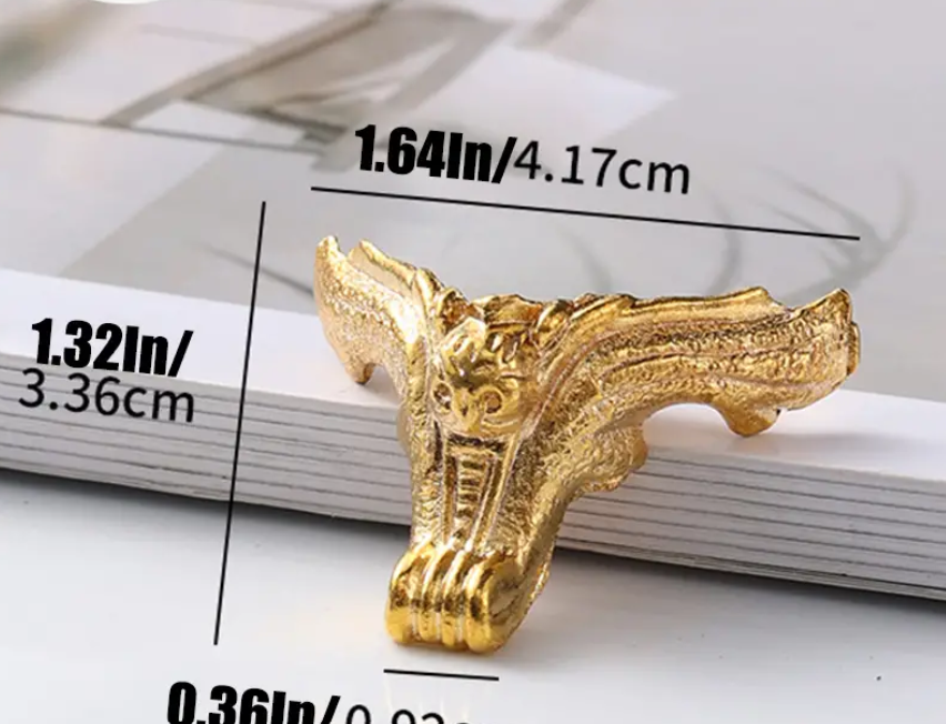 4-pc Beautiful Owl-Style Feet Small- Gold -- 2533