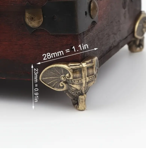 4-pc Beautiful Elephant Style Antique Brass-Tone Plastic Feet - 1239