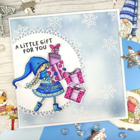 Hunkydory Crafts-For The Love of Stamps - Gnome for Christmas - A Little Gift - A6 Stamp