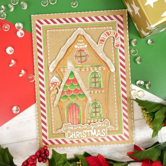 Hunkydory Crafts Moonstone Die- Candy Cane Cottage MSTONE745